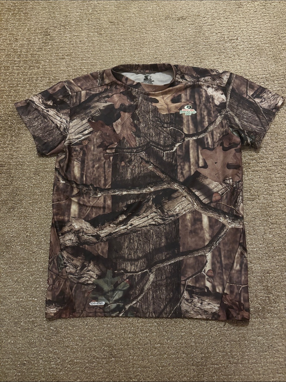 Starter Boys Large Mossy Oak Break-Up Infinity Camo Compression Shirt